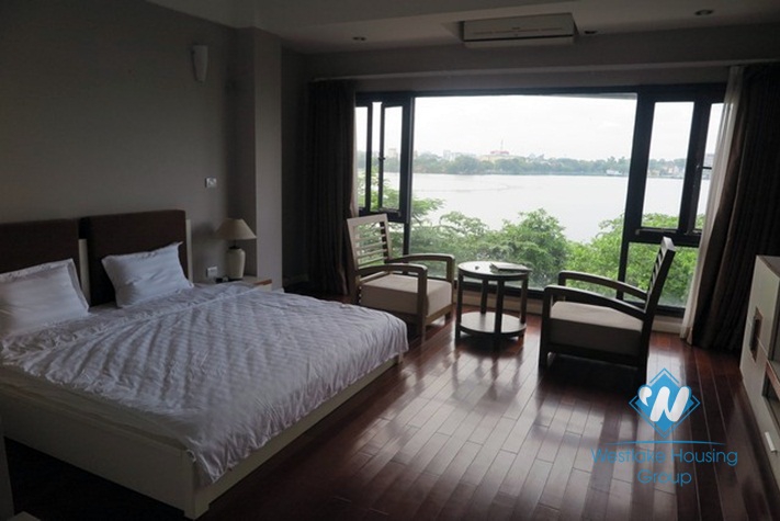 Beautiful house with lake view for rent in Tay Ho, Hanoi 